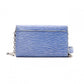 LOUIS VUITTON Portofolio Twist Epi Shoulder Bag, Leather, Blue, Crossbody