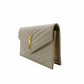 Saint Laurent Cassandra Chain Wallet Leather Beige YSL Crossbody 7-12-616