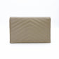 Saint Laurent Cassandra Chain Wallet Leather Beige YSL Crossbody 7-12-616