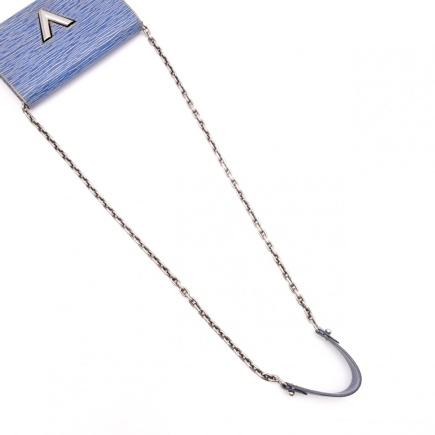 LOUIS VUITTON Portofolio Twist Epi Shoulder Bag, Leather, Blue, Crossbody