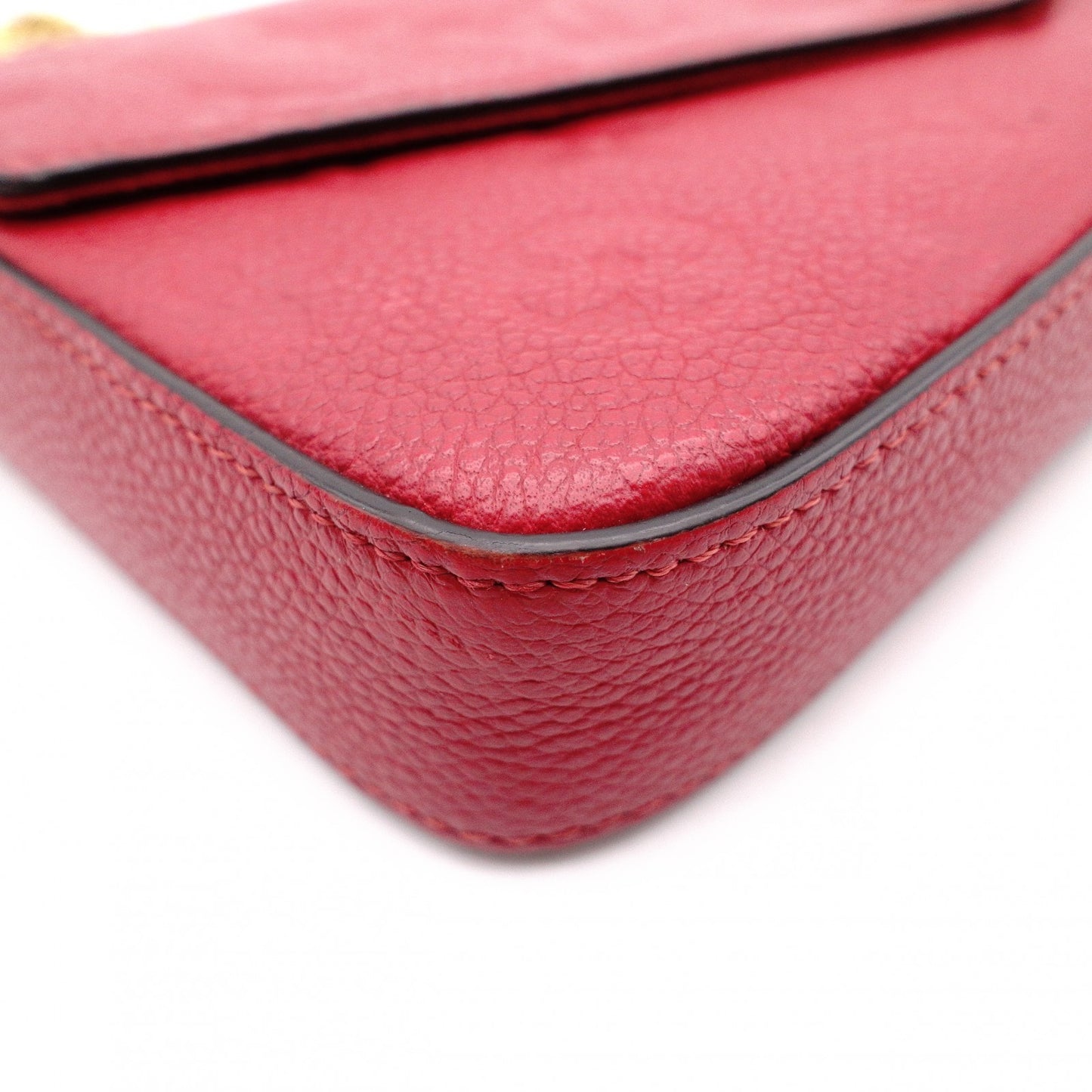 LOUIS VUITTON Pochette Félicie Monogram Anplant Shoulder Bag, Leather, Red