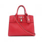 LOUIS VUITTON City Steamer PM Handbag, Leather, Red, 2-Way Shoulder Bag