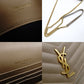 Saint Laurent Cassandra Chain Wallet Leather Beige YSL Crossbody 7-12-616
