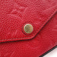LOUIS VUITTON Pochette Félicie Monogram Anplant Shoulder Bag, Leather, Red