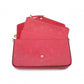 LOUIS VUITTON Pochette Félicie Monogram Anplant Shoulder Bag, Leather, Red