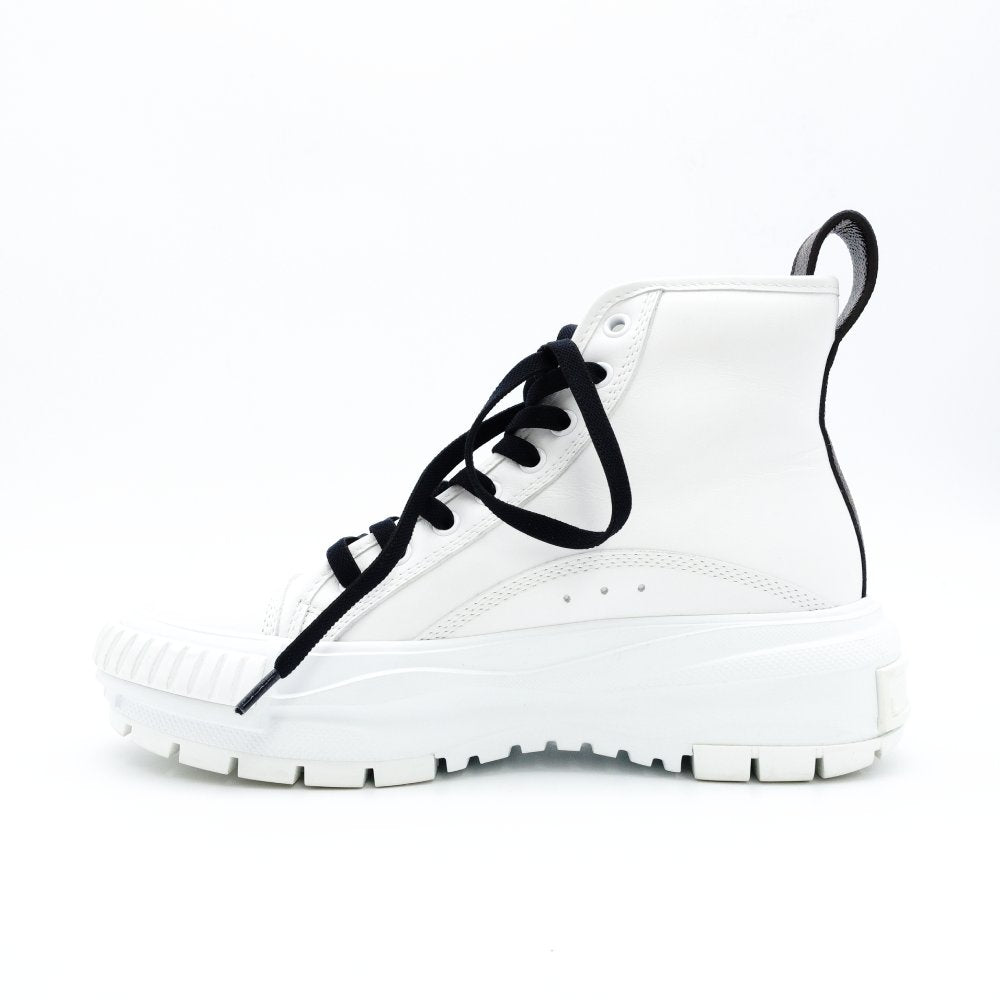 LOUIS VUITTON LV Squad Line High-Top Sneakers EU 37 Women's White × Black Leather 7-11-116