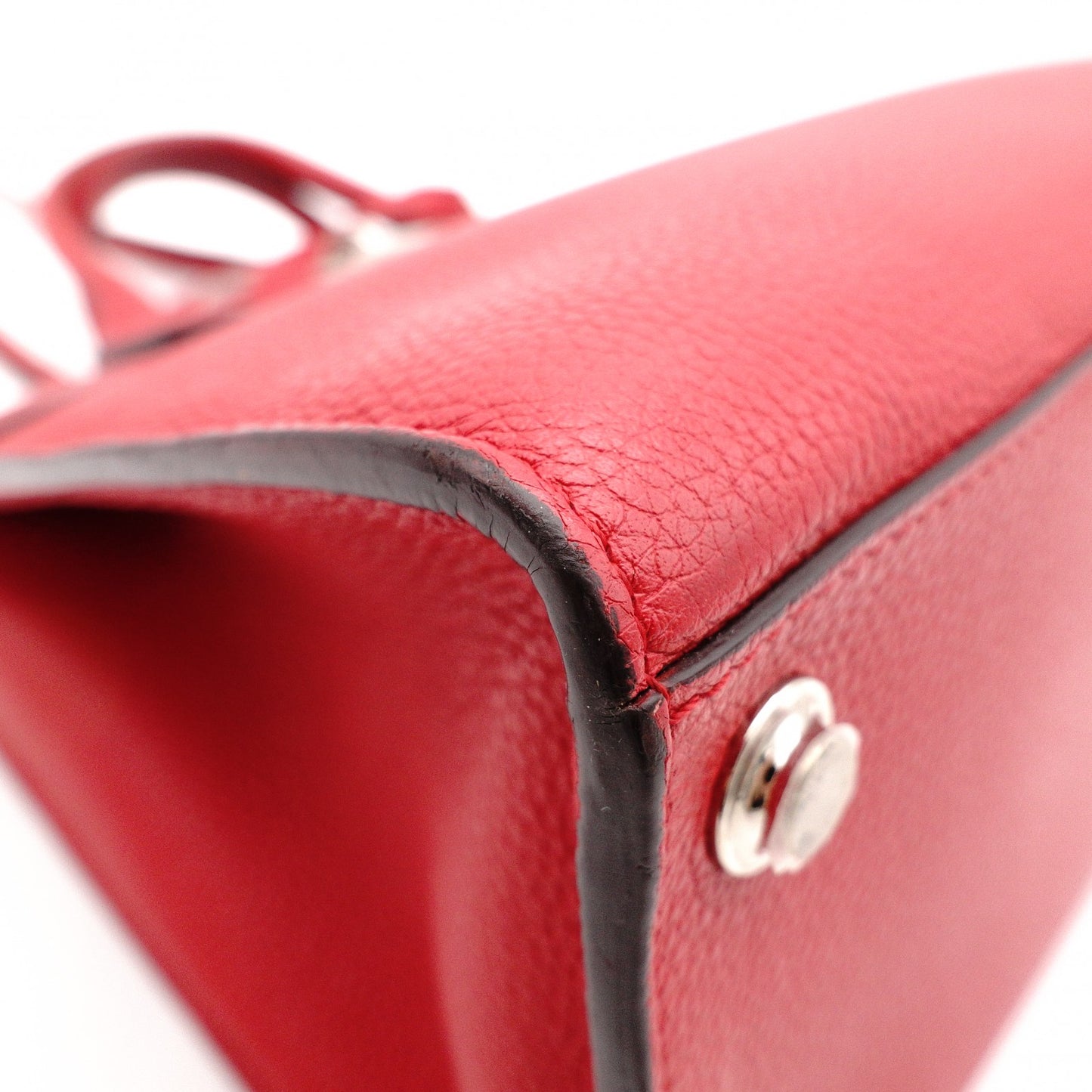 LOUIS VUITTON City Steamer PM Handbag, Leather, Red, 2-Way Shoulder Bag
