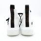 LOUIS VUITTON LV Squad Line High-Top Sneakers EU 37 Women's White × Black Leather 7-11-116