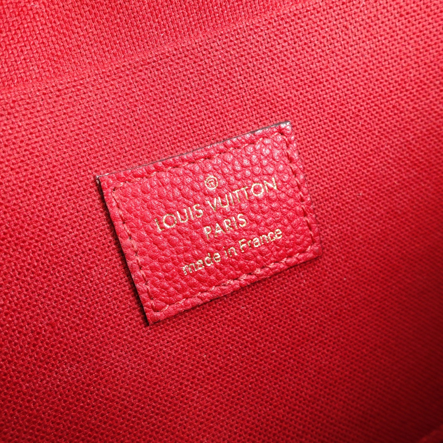 LOUIS VUITTON Pochette Félicie Monogram Anplant Shoulder Bag, Leather, Red
