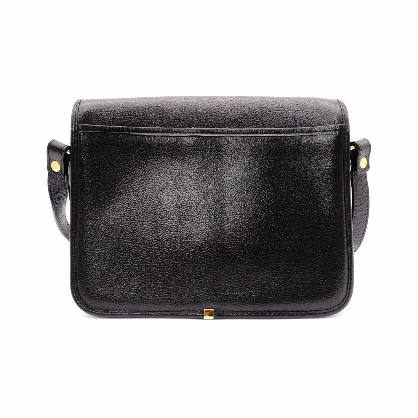YVES SAINT LAURENT YSL Logo Stitch Cassandra Logo Shoulder Bag, Leather, Black