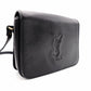 YVES SAINT LAURENT YSL Logo Stitch Cassandra Logo Shoulder Bag, Leather, Black