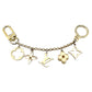 LOUIS VUITTON Bag Charm Key Ring Gold LV Logo M65111 7-12-369