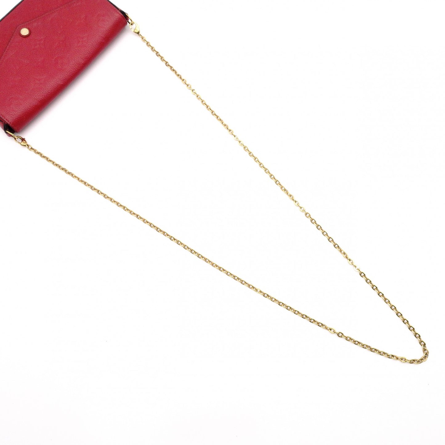LOUIS VUITTON Pochette Félicie Monogram Anplant Shoulder Bag, Leather, Red