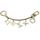 LOUIS VUITTON Bag Charm Key Ring Gold LV Logo M65111 7-12-369