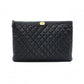 CHANEL Caviar Skin Boy Chanel Clutch Bag, Leather with Gold Hardware