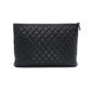 CHANEL Caviar Skin Boy Chanel Clutch Bag, Leather with Gold Hardware