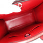 LOUIS VUITTON City Steamer PM Handbag, Leather, Red, 2-Way Shoulder Bag