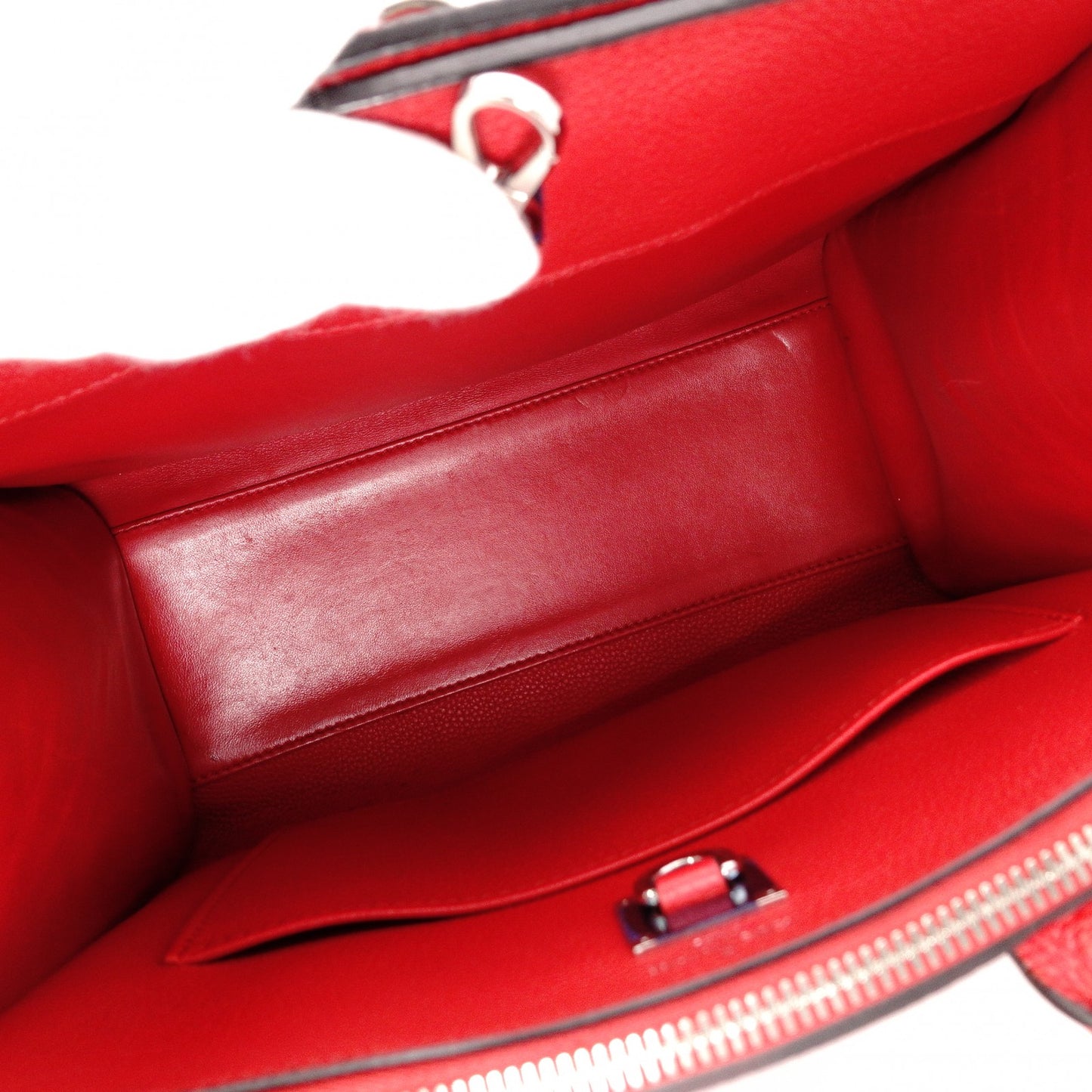 LOUIS VUITTON City Steamer PM Handbag, Leather, Red, 2-Way Shoulder Bag