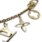 LOUIS VUITTON Bag Charm Key Ring Gold LV Logo M65111 7-12-369