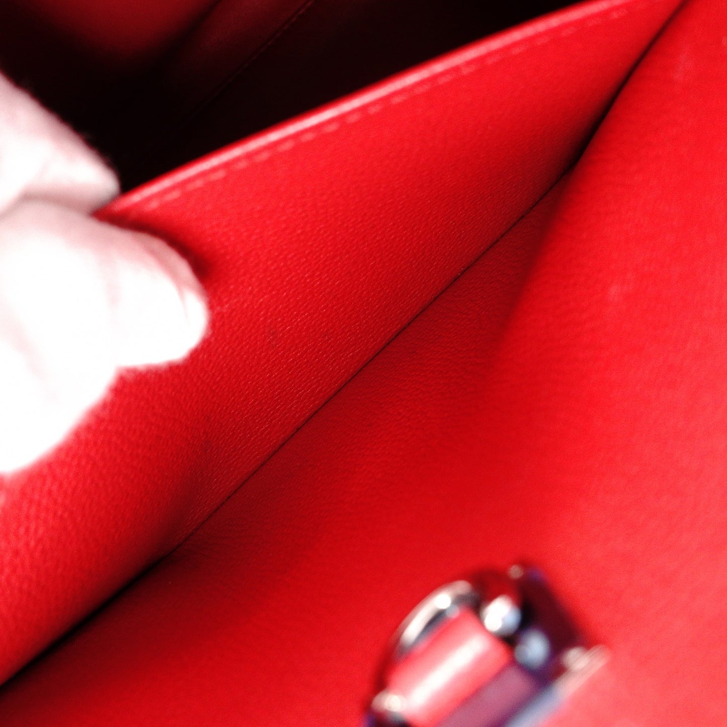 LOUIS VUITTON City Steamer PM Handbag, Leather, Red, 2-Way Shoulder Bag