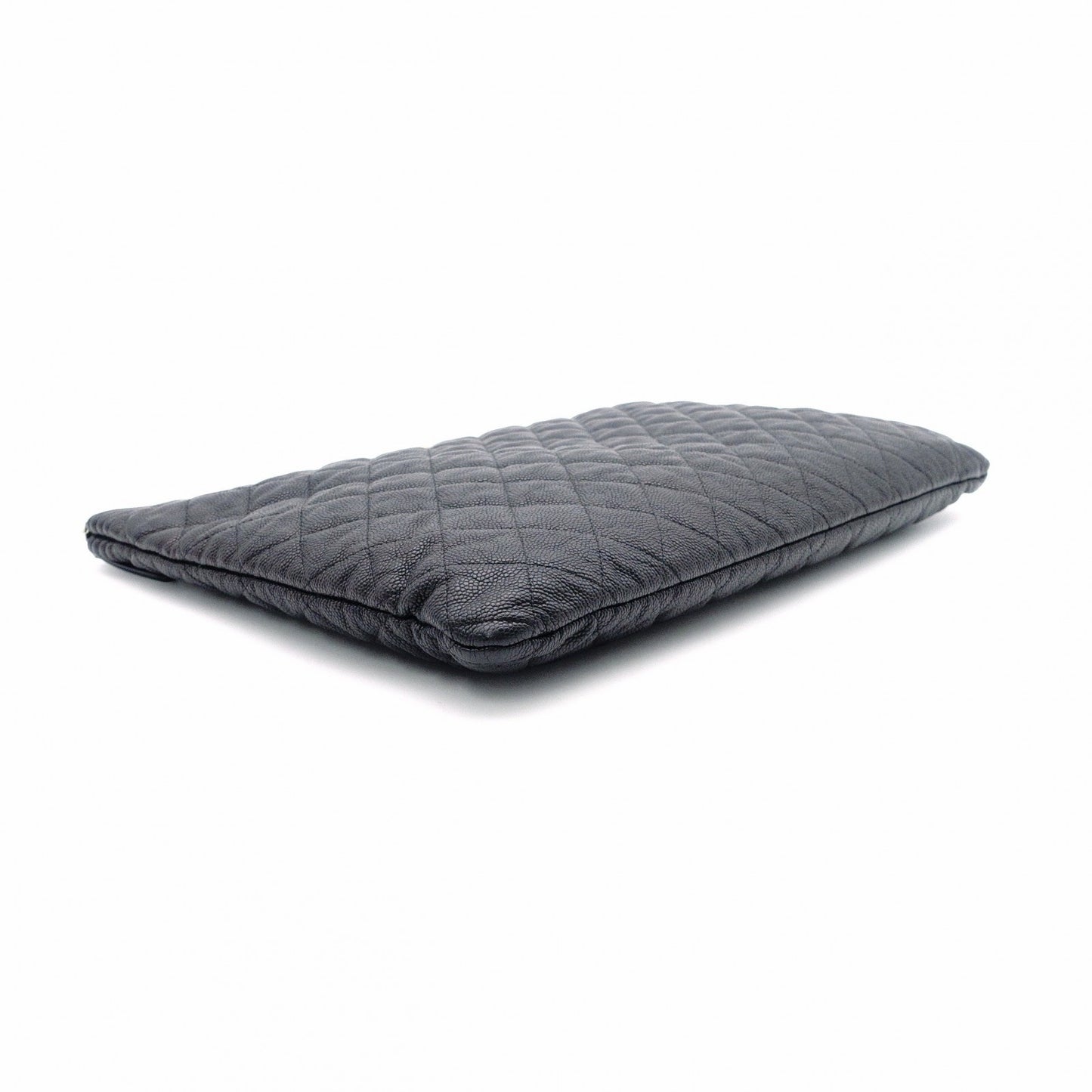 CHANEL Caviar Skin Boy Chanel Clutch Bag, Leather with Gold Hardware