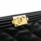 CHANEL Caviar Skin Boy Chanel Clutch Bag, Leather with Gold Hardware