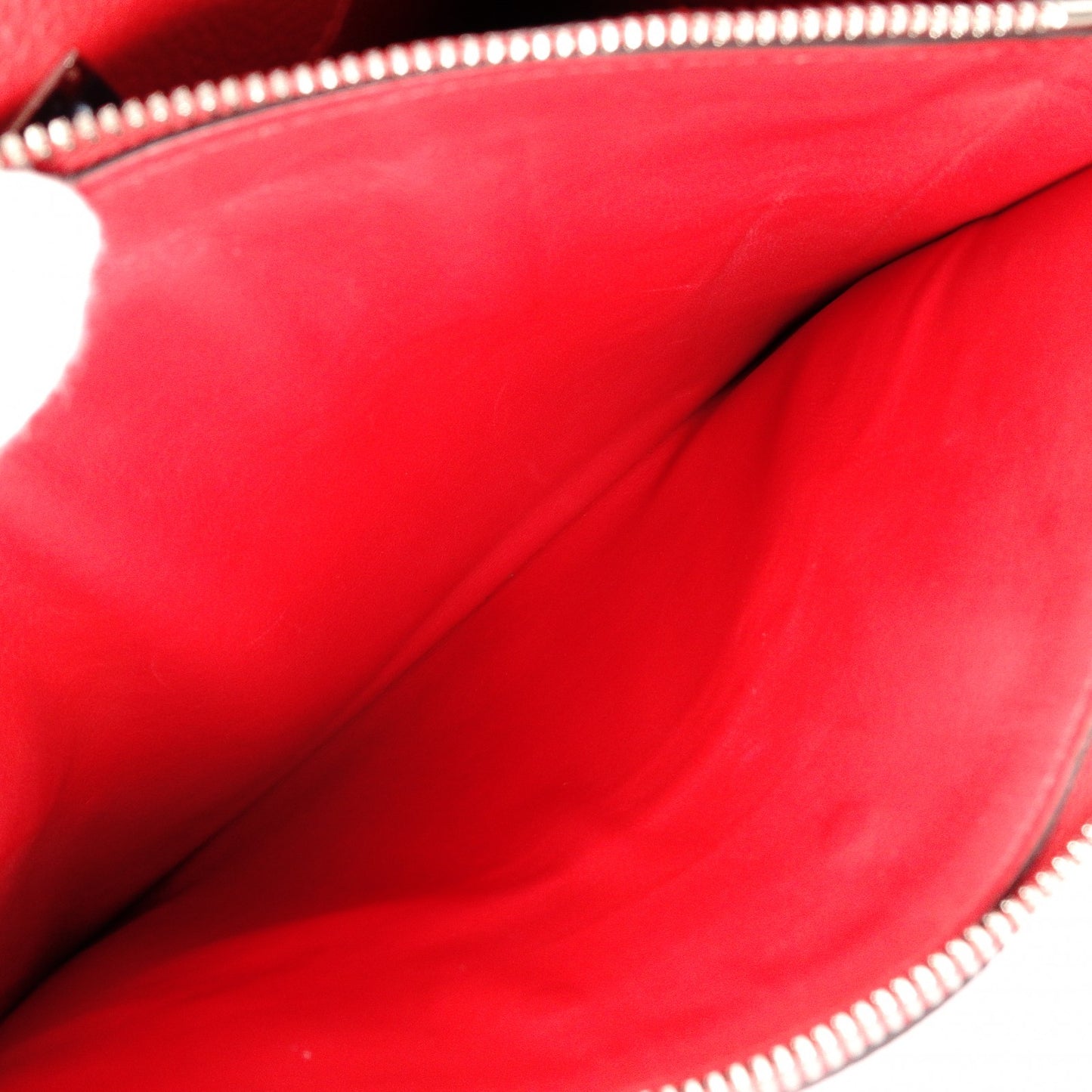 LOUIS VUITTON City Steamer PM Handbag, Leather, Red, 2-Way Shoulder Bag