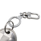 LOUIS VUITTON Bag Charm Key Ring Plate Silver Damier 7-12-253
