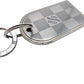 LOUIS VUITTON Bag Charm Key Ring Plate Silver Damier 7-12-253