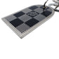 LOUIS VUITTON Bag Charm Key Ring Plate Silver Damier 7-12-253
