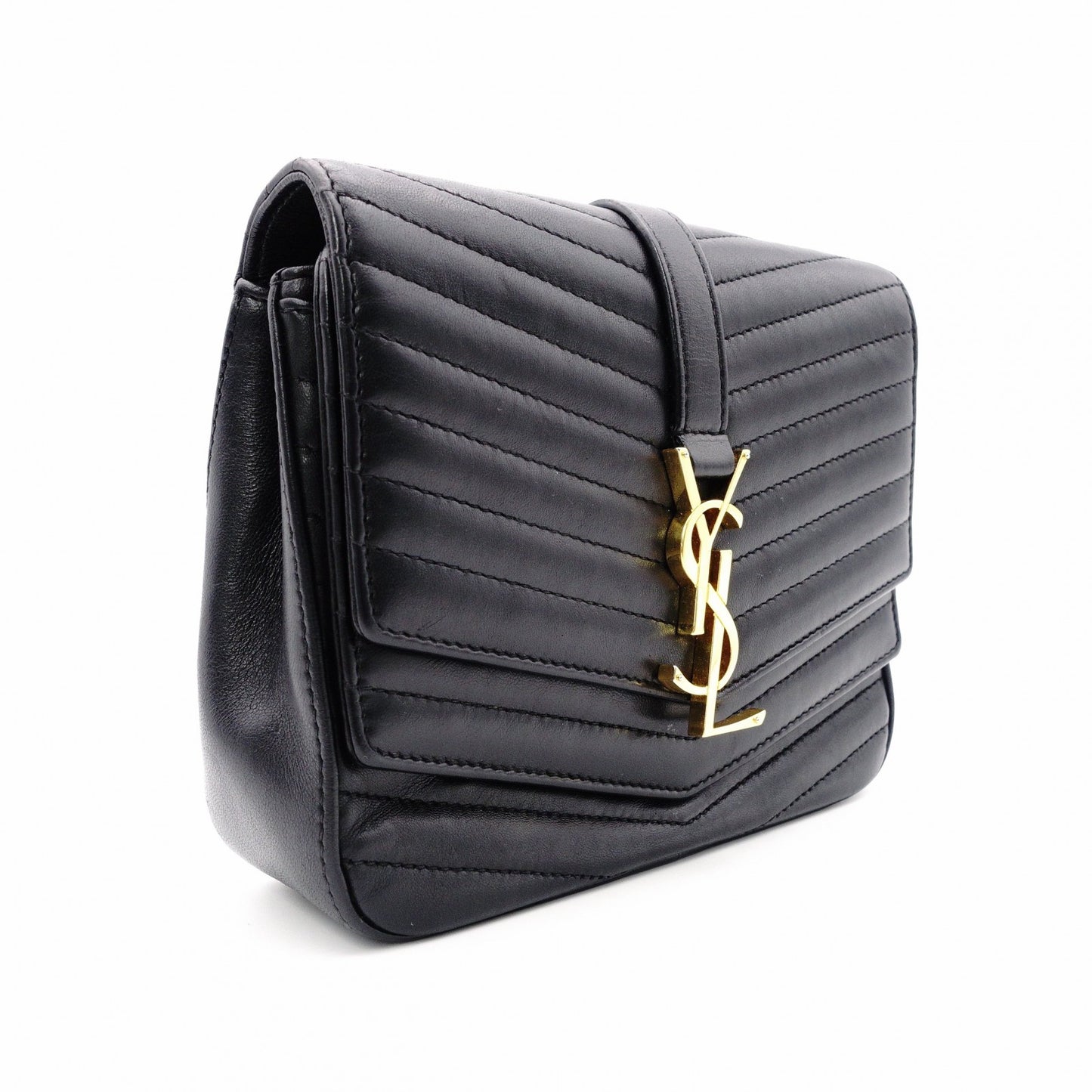 SAINT LAURENT Chain Shoulder Bag, Sulpis Shoulder Bag, Leather, Black