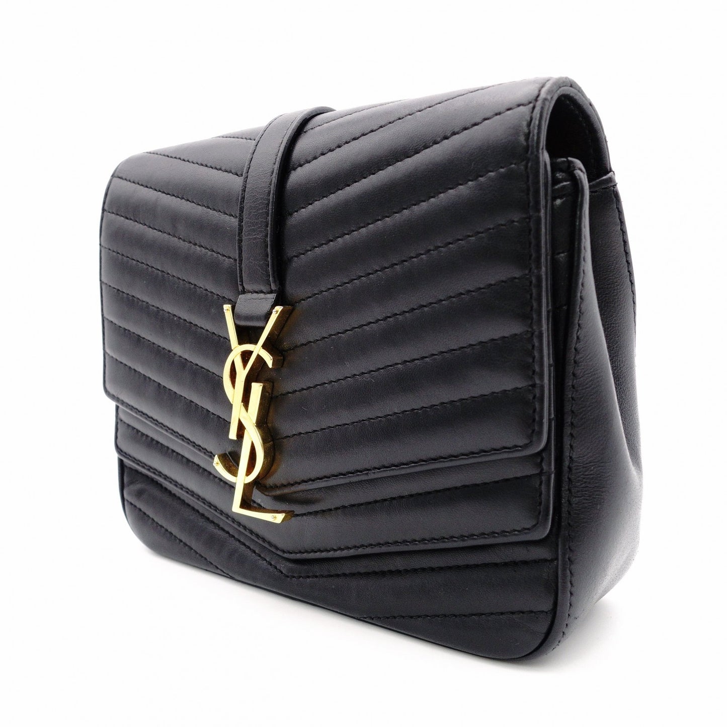 SAINT LAURENT Chain Shoulder Bag, Sulpis Shoulder Bag, Leather, Black