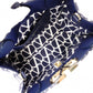 Valentino Garavani Twill Iconograph Handbag, Canvas, Navy, 2-Way, Logo