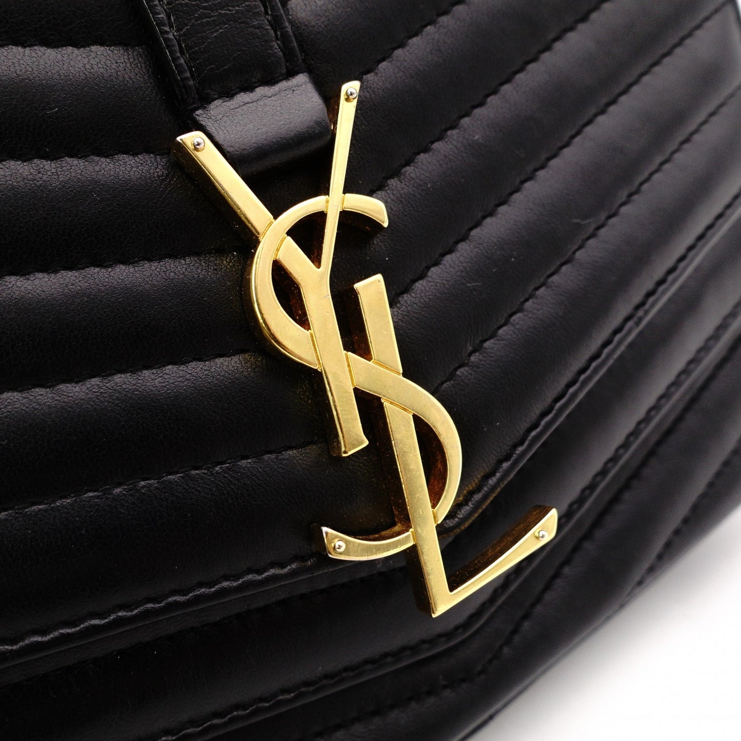 SAINT LAURENT Chain Shoulder Bag, Sulpis Shoulder Bag, Leather, Black