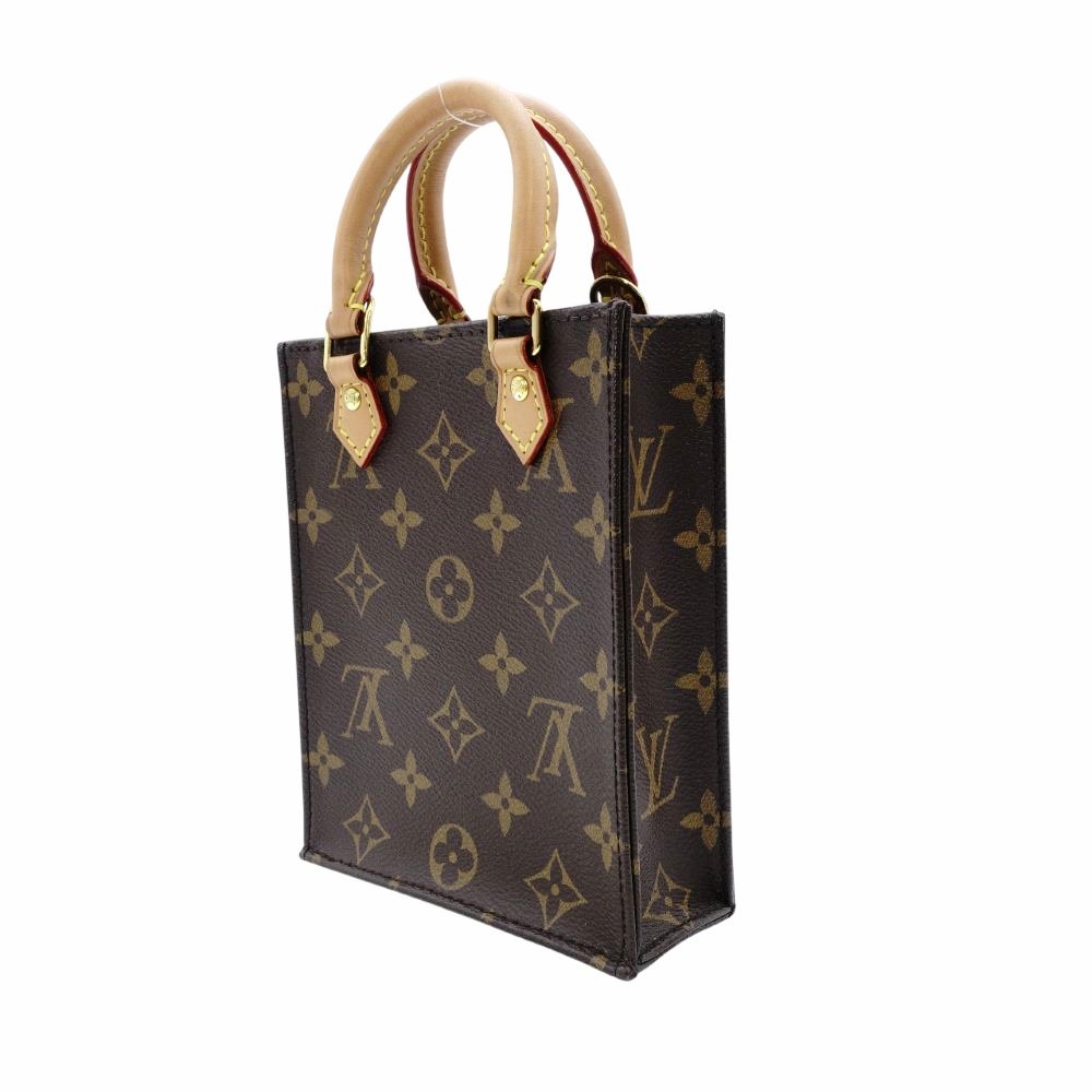 LOUIS VUITTON Petite Sac Plat Monogram Canvas M81295 2-Way Crossbody Shoulder Bag 7-12-650