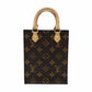 LOUIS VUITTON Petite Sac Plat Monogram Canvas M81295 2-Way Crossbody Shoulder Bag 7-12-650