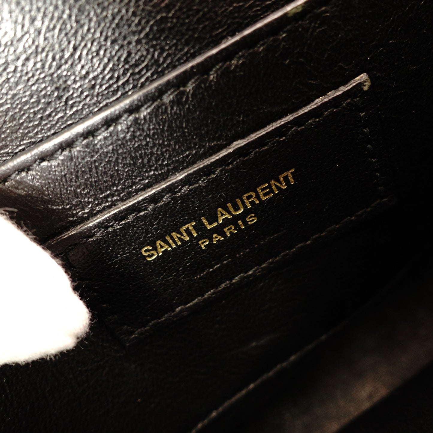 SAINT LAURENT Chain Shoulder Bag, Sulpis Shoulder Bag, Leather, Black