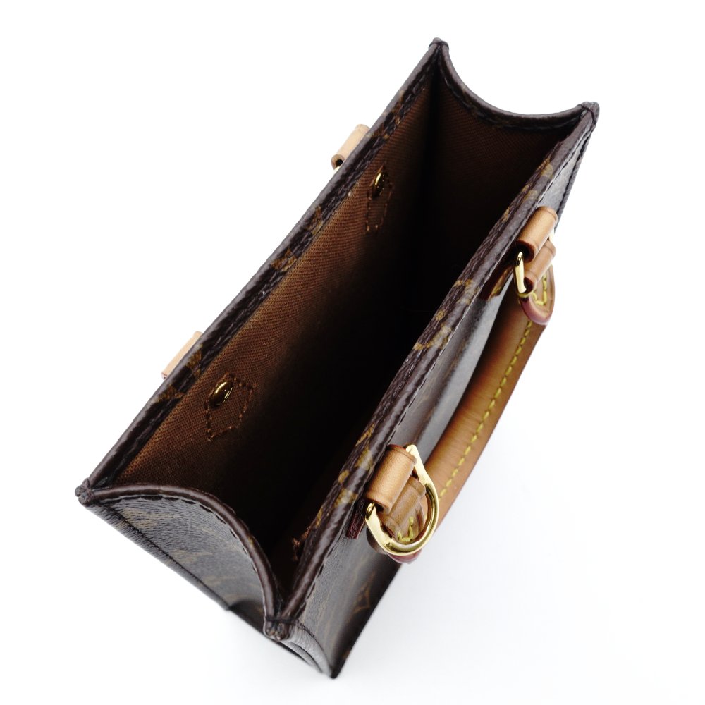 LOUIS VUITTON Petite Sac Plat Monogram Canvas M81295 2-Way Crossbody Shoulder Bag 7-12-650