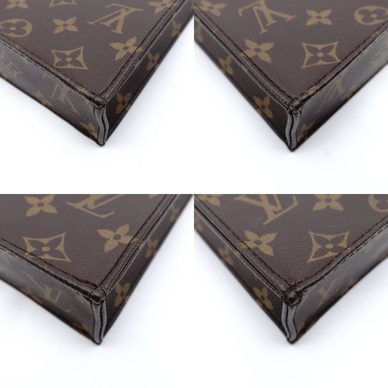 LOUIS VUITTON Petite Sac Plat Monogram Canvas M81295 2-Way Crossbody Shoulder Bag 7-12-650