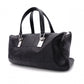 CHANEL Lambskin Chocolate Bar Mini Boston Shoulder Bag, Leather, Black, Silver Hardware
