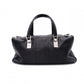CHANEL Lambskin Chocolate Bar Mini Boston Shoulder Bag, Leather, Black, Silver Hardware