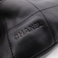 CHANEL Lambskin Chocolate Bar Mini Boston Shoulder Bag, Leather, Black, Silver Hardware