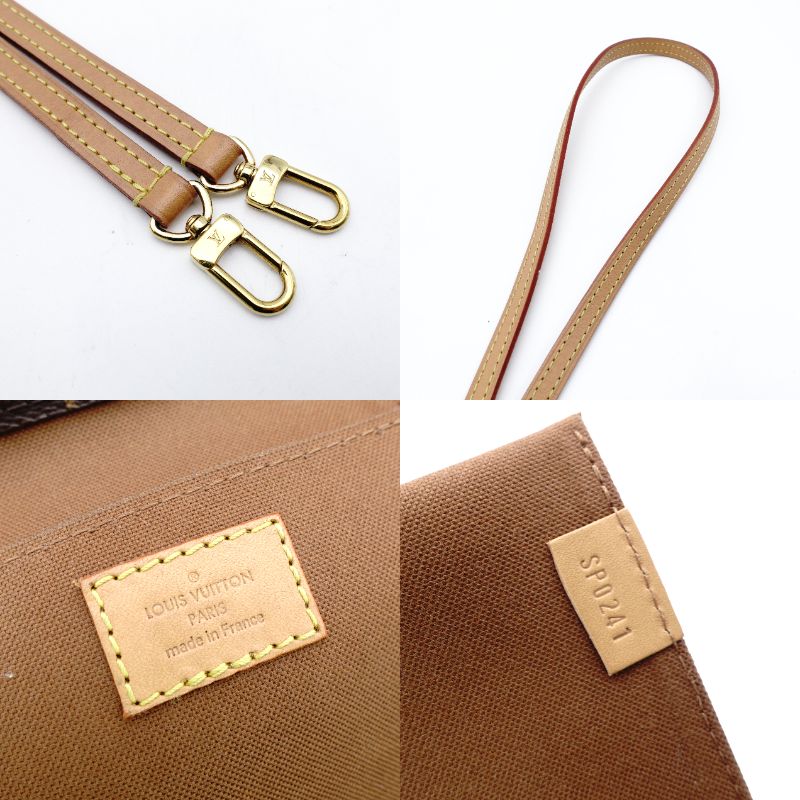 LOUIS VUITTON Petite Sac Plat Monogram Canvas M81295 2-Way Crossbody Shoulder Bag 7-12-650