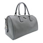 PRADA Galleria Handbag Gray Saffiano Leather Boston Leather 2-Way Silver Hardware