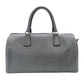 PRADA Galleria Handbag Gray Saffiano Leather Boston Leather 2-Way Silver Hardware