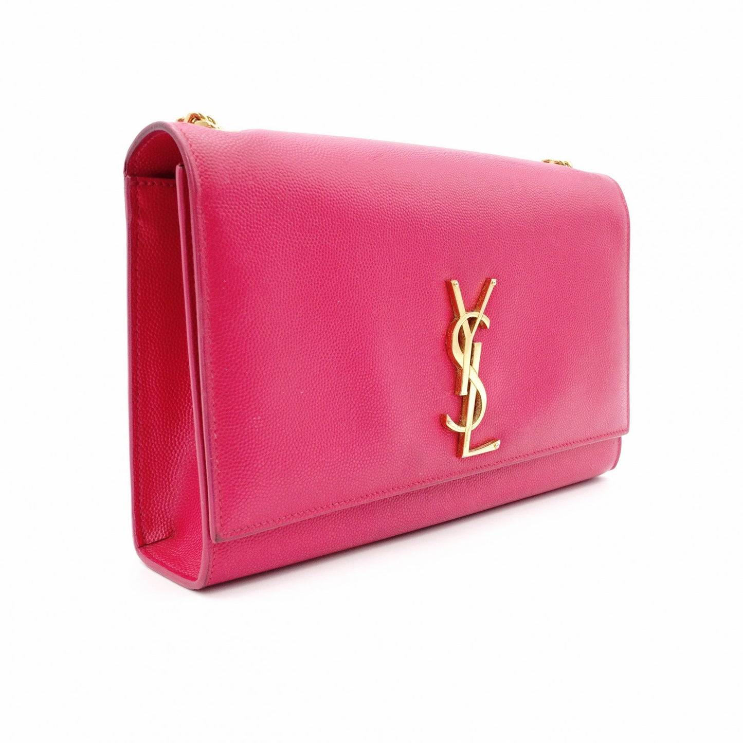 SAINT LAURENT Chain Shoulder Bag, Kate Shoulder Bag, Leather, Pink