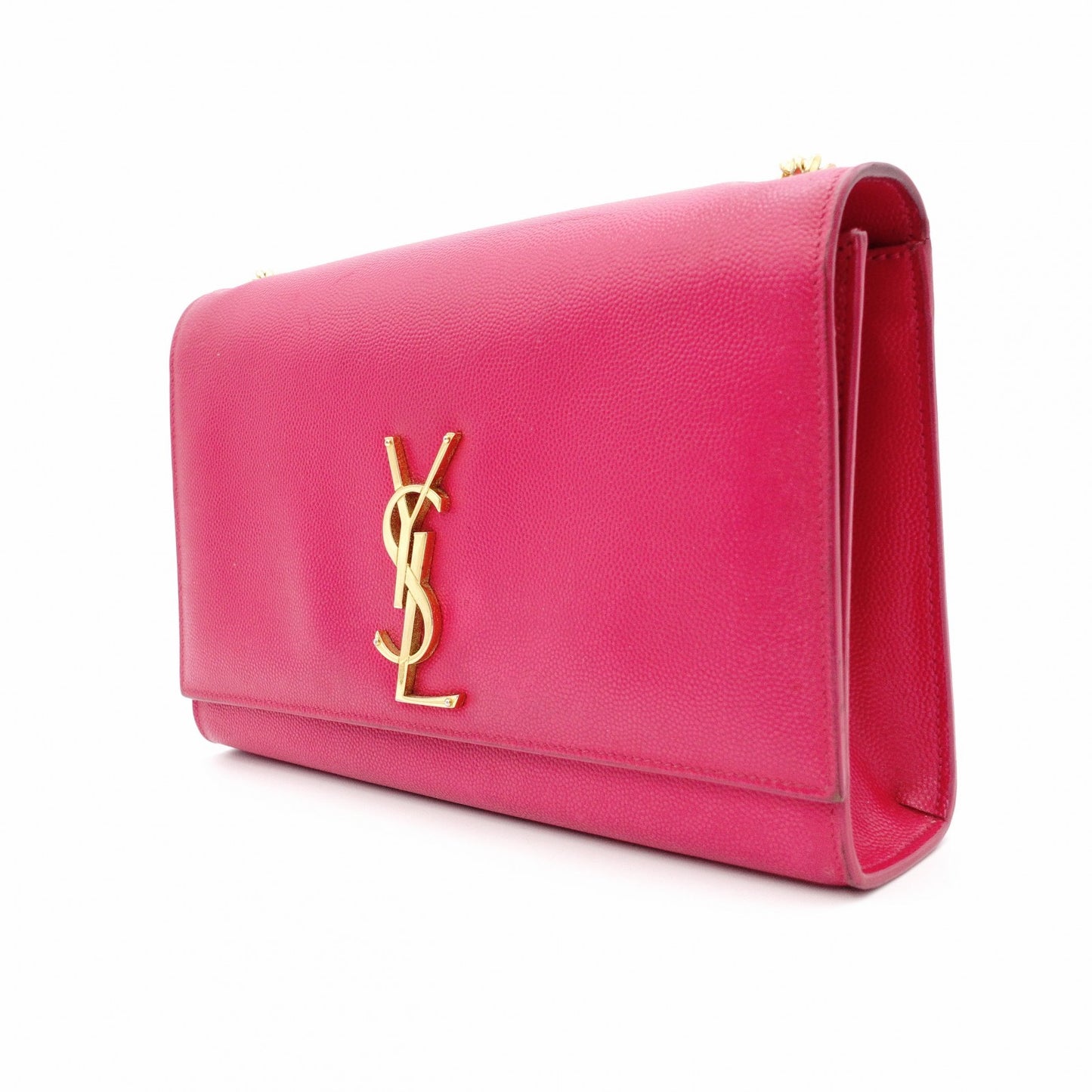 SAINT LAURENT Chain Shoulder Bag, Kate Shoulder Bag, Leather, Pink