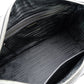 PRADA Galleria Handbag Gray Saffiano Leather Boston Leather 2-Way Silver Hardware