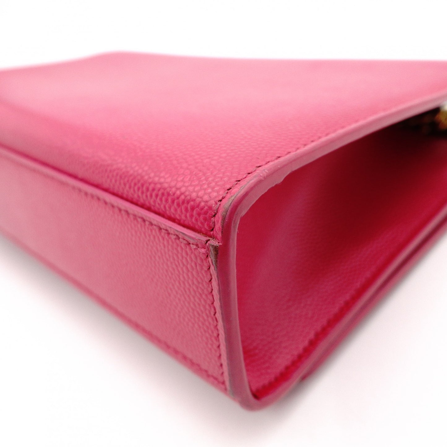 SAINT LAURENT Chain Shoulder Bag, Kate Shoulder Bag, Leather, Pink