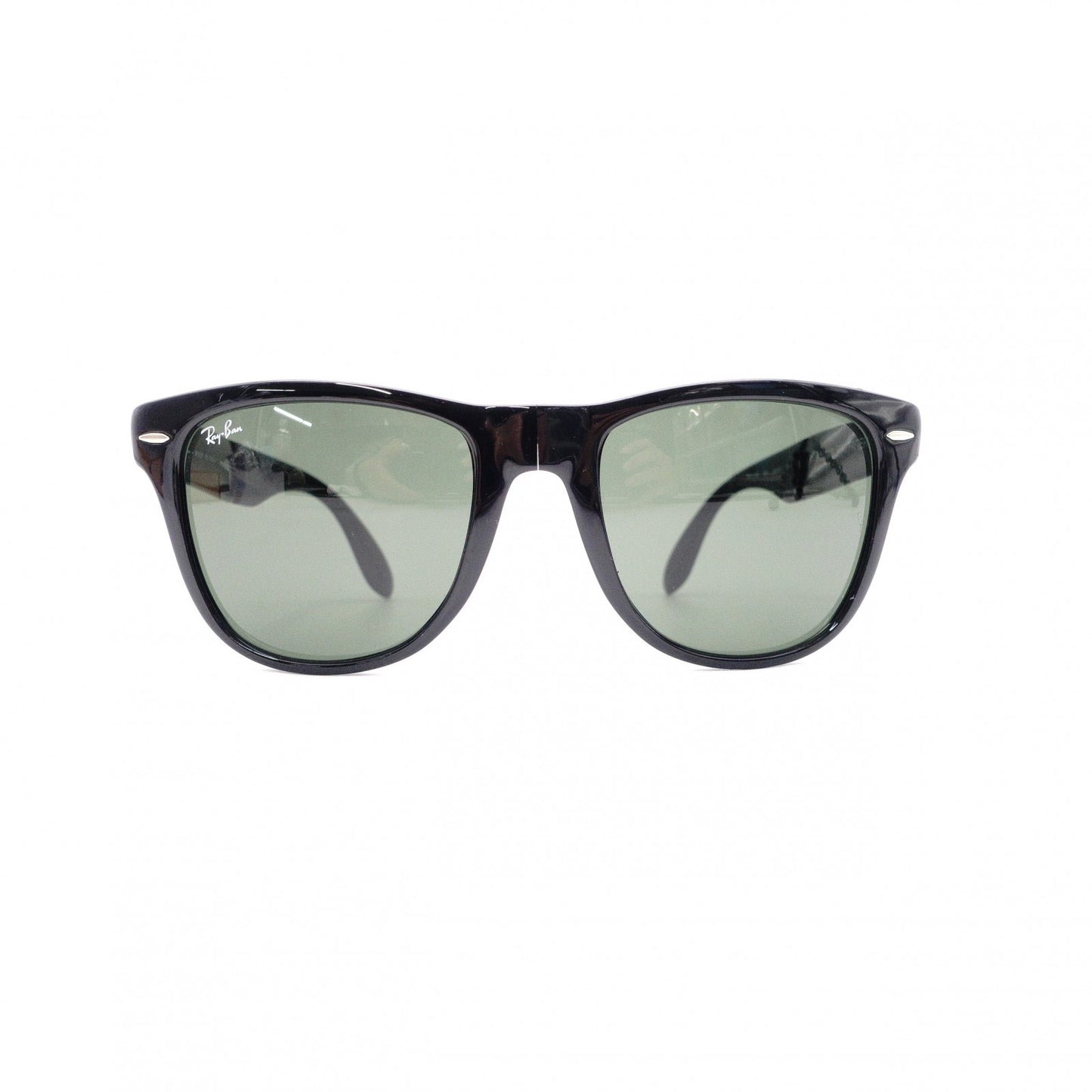 Ray-Ban Wayfarer RB4105 Sunglasses, Plastic, Black, Unisex, Foldable